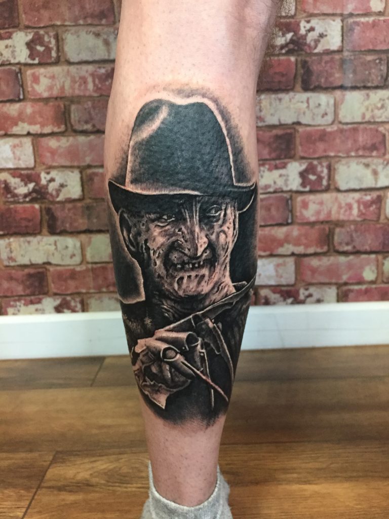 Gypsy Tattoo on Twitter We never got to show off this kick ass piece  Cherese created Are you team Freddy or Jason  httpstcoj065EUtAxa   Twitter